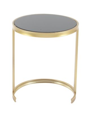 Image showing  3 pc. Metallic Nesting Accent Table Set, Gold/Black