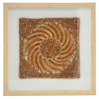 Image showing  Square Shadow Boxes with Earth Tone Rope Abstract Art, 18 in. x 18 in., 2 pc.