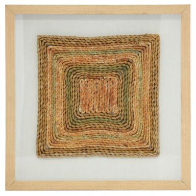 Image showing  Square Shadow Boxes with Earth Tone Rope Abstract Art, 18 in. x 18 in., 2 pc.