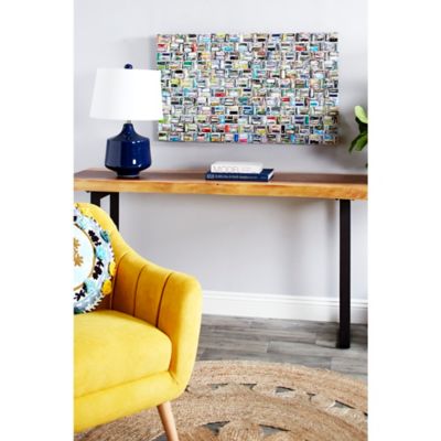 Harper & Willow Multi-Colored Paper Handmade Recycled Magazine Abstract Wall Decor 40" x 2" x 23"