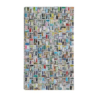 Image showing  Multi-Colored Paper Handmade Recycled Magazine Abstract Wall Decor 40" x 2" x 23"