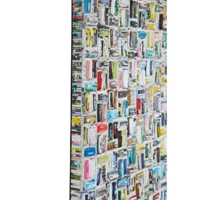 Image showing  Multi-Colored Paper Handmade Recycled Magazine Abstract Wall Decor 40" x 2" x 23"