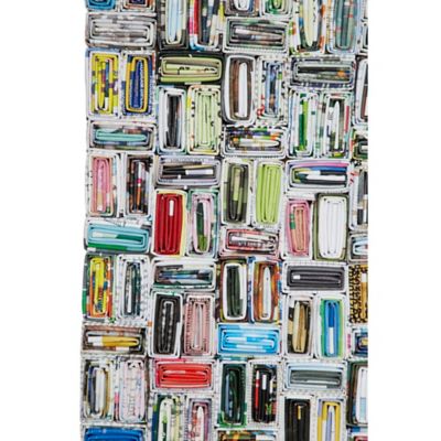 Image showing  Multi-Colored Paper Handmade Recycled Magazine Abstract Wall Decor 40" x 2" x 23"