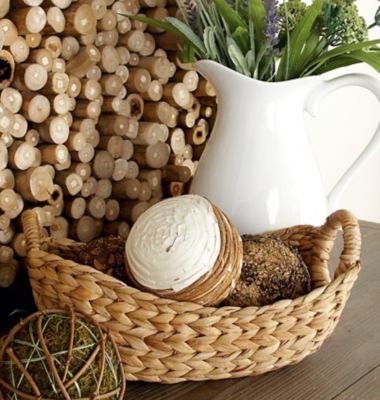 Harper & Willow Seagrass Decorative Baskets with Circular Handles