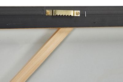 Image showing  Large Turquoise and Gold Contemporary Abstract Painting in Metallic Gold Wood Frame, 35.5 in. x 47.5 in.