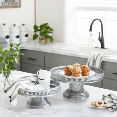 Harper Willow Grey Metal Farmhouse Cake Stand Set 9 in. 13 in. 15 in. 3 pc. at Tractor Supply Co