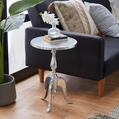 Harper & Willow Traditional Round Aluminum Accent Table