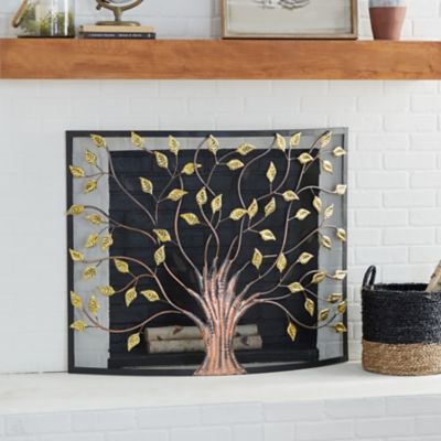 Image showing  39 in. x 33 in. Farmhouse Metal Fire Screen