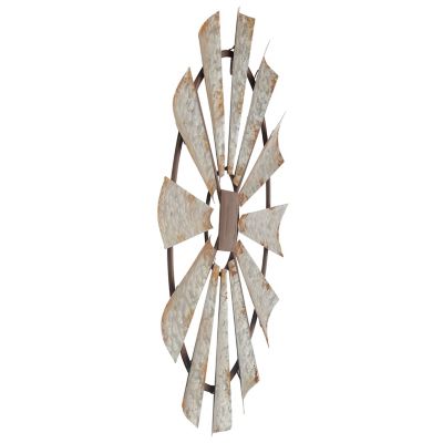 Image showing  Indoor/Outdoor Metal Decorative Windmill Wall Decor, 30 in. x 30 in.