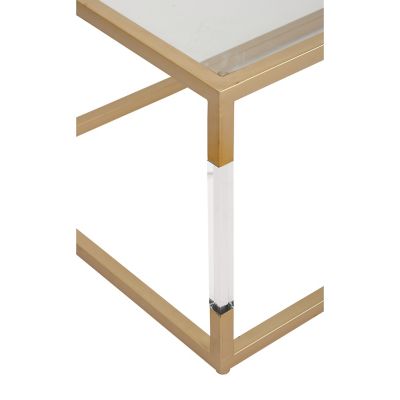 Image showing  Rectangular Clear Acrylic Glass Center Coffee Table, 46 in. x 19 in.