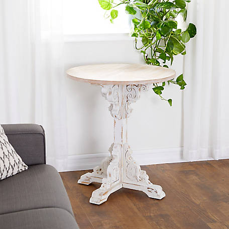 Harper Willow 26 In X 29 Small, Small White Round Accent Table