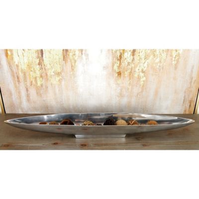 Harper & Willow Silver Aluminum Tray, 34 in. x 5 in. x 3 in.