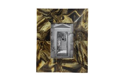 Image showing  4 in. x 6 in. Resin Rectangular Picture Frame with Tiger's Eye Finish, 8.5 in. x 10.5 in., Gold/Brown