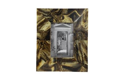 Image showing  4 in. x 6 in. Resin Rectangular Picture Frame with Tiger's Eye Finish, 8.5 in. x 10.5 in., Gold/Brown