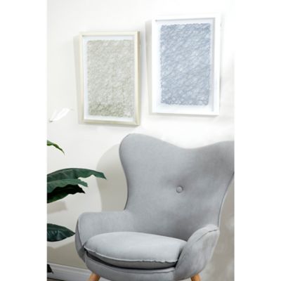 Harper & Willow Abstract String Art Shadow Box Wall Decor Set, 16 in. x 21.5 in., Silver/Gray, 2 pc.