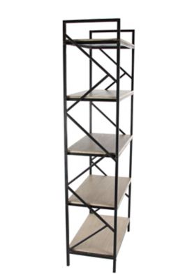 Image showing  29 in. x 74 in. Extra-Large Industrial Metal and Wood Bookshelf