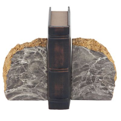 Image showing  Large Metallic Marble Thunder Egg Stone Bookends, 2-Pack