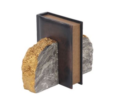 Image showing  Large Metallic Marble Thunder Egg Stone Bookends, 2-Pack