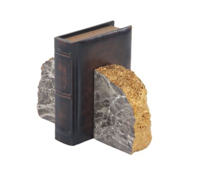 Image showing  Large Metallic Marble Thunder Egg Stone Bookends, 2-Pack