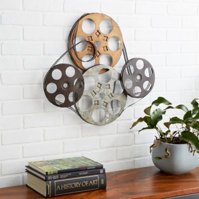 Harper & Willow 3D Metal Film Reel Wall Decor, 25 in. x 22 in.