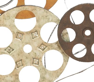 Image showing  3D Metal Film Reel Wall Decor, 25 in. x 22 in.