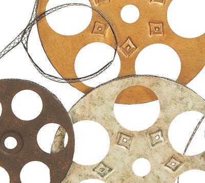 Image showing  3D Metal Film Reel Wall Decor, 25 in. x 22 in.