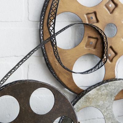 Image showing  3D Metal Film Reel Wall Decor, 25 in. x 22 in.