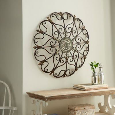 Harper & Willow Brown Metal Scroll Wall Decor 29" x 4" x 29"