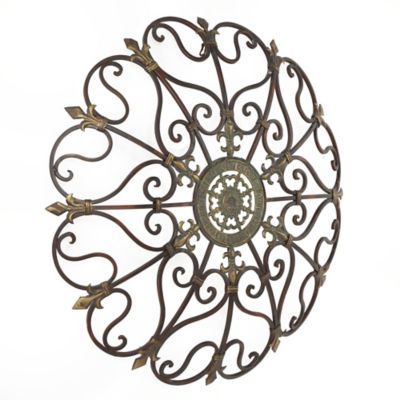 Image showing  Brown Metal Scroll Wall Decor, 29 in. x 29 in.