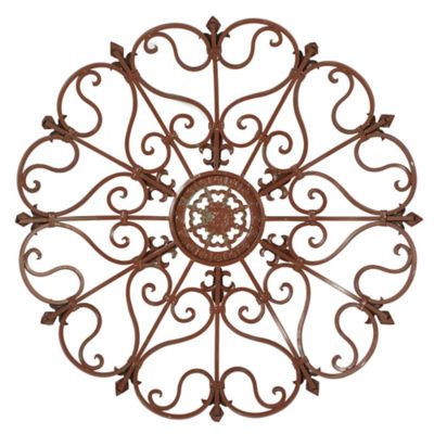 Image showing  Brown Metal Scroll Wall Decor, 29 in. x 29 in.