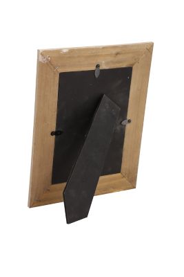 Image showing  5 in. x 7 in. Large Rectangular Natural Wood Picture Frame with Decorative Wood Bead Trim, 7.5 in. x 10 in