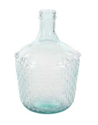 Image showing  Recycled Glass Spanish Vase with Bubble Texture, 10 in. x 10 in. x 17 in., Blue