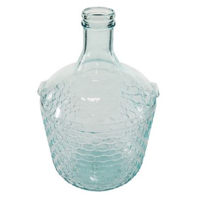 Image showing  Recycled Glass Spanish Vase with Bubble Texture, 10 in. x 10 in. x 17 in., Blue