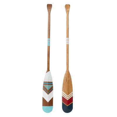 Image showing  Wood Oar Wall Decor, 6 in. x 54.5 in., Multicolor, 2 pc.