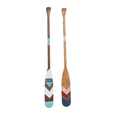 Image showing  Wood Oar Wall Decor, 6 in. x 54.5 in., Multicolor, 2 pc.