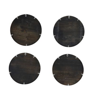 Image showing  Farmhouse Wood and Metal Round Wall Art, 14 in. Each, 4 pc.