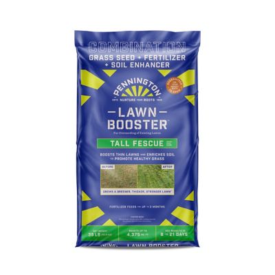 pennington lawn booster tall fescue grass seed and fertilizer 35 lbs 100543817 at tractor supply co