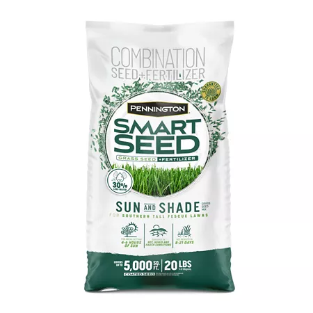 Pennington 20 lb 5 000 sq ft Smart Seed Sun and Shade Mix PC Lawn Seed South Grass Seed