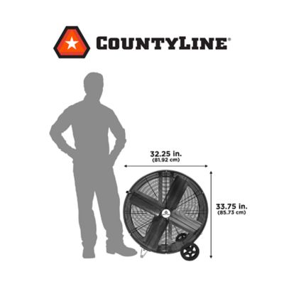 Image showing  30 in. 2-Speed Indoor Portable Barrel Fan, 5,500 CFM