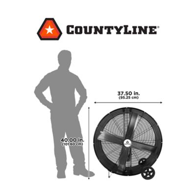 Image showing  36 in. 2-Speed Indoor Portable Barrel Fan, 10,200 CFM