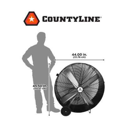 Image showing  42 in. 2-Speed Indoor Belt-Drive Portable Barrel Fan with Poly Housing, 10,000 CFM