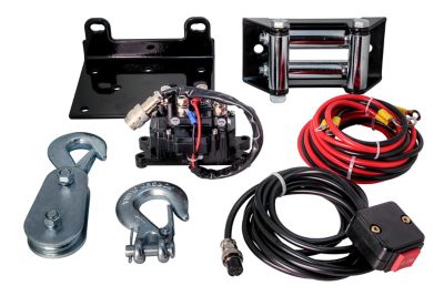 Image showing  Electric Warrior Ninja Winch with Steel Cable and 1/4 in. Cast-Iron Clevis Hook, 3,500 lb.