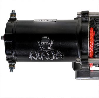 Image showing  12V Electric Warrior Ninja ATV Winch, 3,500 lb. Capacity, 46 ft. ARMORTEK Synthetic Rope, 1/4 in. Cast Iron Clevis Hook