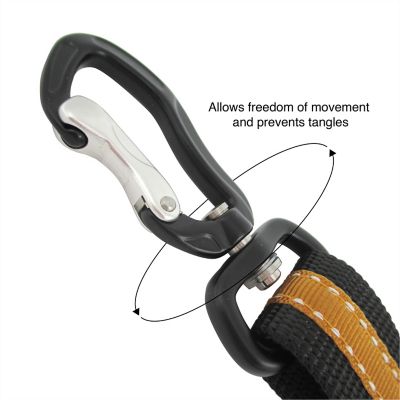 Image showing  Direct to Dog Seatbelt Swivel Tether, Orange