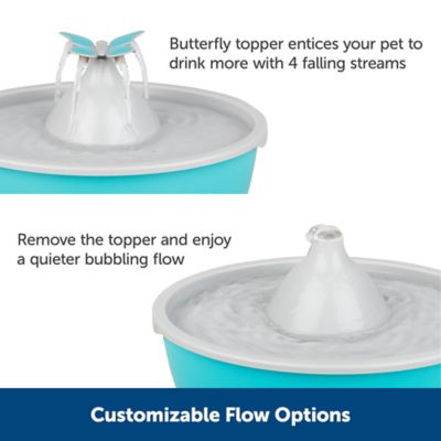 Image showing  50 oz. Drinkwell Butterfly Plastic Pet Water Fountain