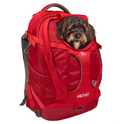 Image showing 8 th Kurgo G-Train Small Polyester Dog Carrier Backpack for Hiking, Camping or Travel, Red