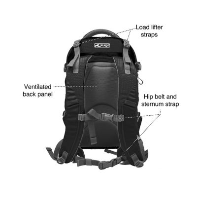 Image showing  G-Train Small Polyester Dog Carrier Backpack for Hiking, Camping or Travel, Black