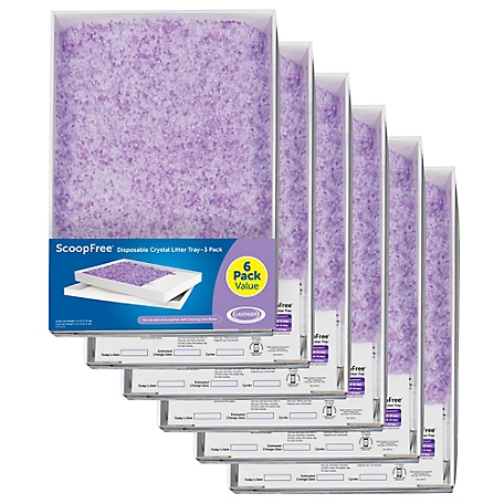 PetSafe Scoop-Free Cat Litter Box Tray Refills with Lavender Crystals, 6 ct.