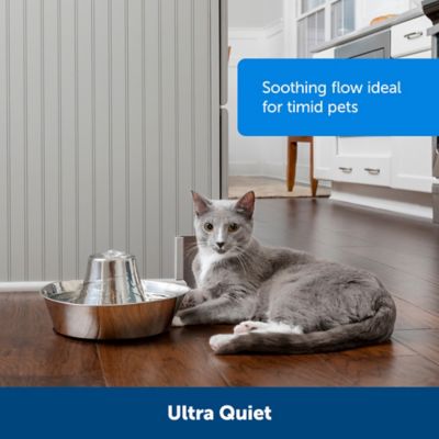 Image showing  7.5-Cup Seaside Dishwasher-Safe Stainless Steel Pet Water Fountain