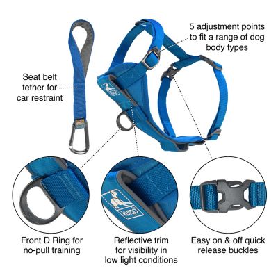 Image showing  Tru-Fit Smart Dog Harness with Quick-Release and Seatbelt Tether